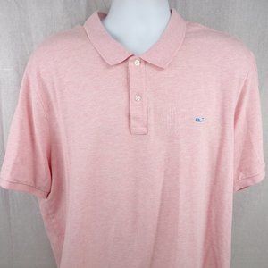 Vineyard Vines Slim Fit Polo Shirt 2XL Heather Pink Whale Logo